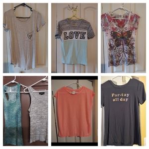 Lot (7) womans tops size Small